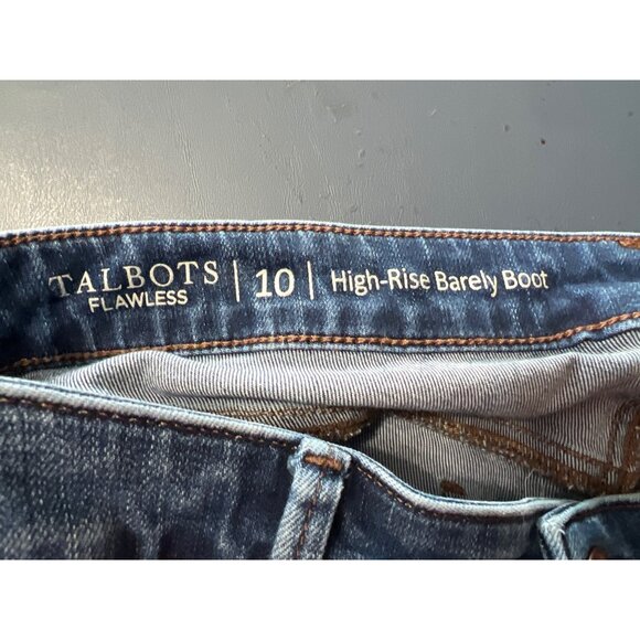 Talbots Flawless High-Rise Barely Boot Jeans Size 10 Cowgirl Western Rodeo Ranch - Picture 8 of 10